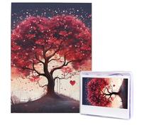 Puzzle per adulti, 500 pezzi, puzzle in legno, arte moderna, albero dell'amore, puzzle sfidanti, puzzle con foto personalizzate, per regalo famiglia