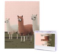 Puzzle per adulti, 500 pezzi, puzzle in legno, arte moderna, alpaca puzzle impegnativi puzzle con immagine personalizzata Puzzle fotografico personalizzato per regalo famiglia