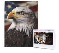 Puzzle per adulti 500 pezzi Puzzle in legno arte moderna Aquila calva Bandiera degli Stati Uniti Immagini impegnativi Puzzle con immagine personalizzata Puzzle fotografico personalizzato per regalo