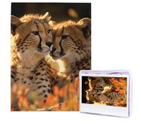Puzzle per adulti 500 pezzi Puzzle in legno arte moderna Cheetah Love Puzzle sfidanti Puzzle con immagine personalizzata Puzzle fotografico personalizzato per regalo famiglia