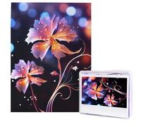 Puzzle per adulti, 500 pezzi, puzzle in legno, arte moderna, fiori decorativi alla moda, puzzle sfidanti puzzle con immagine personalizzata Puzzle fotografico personalizzato per regalo famiglia
