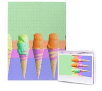 Puzzle per adulti 500 pezzi Puzzle in legno arte moderna gelato arcobaleno sfumato puzzle sfidante puzzle immagine personalizzata Puzzle foto personalizzato per regalo famiglia