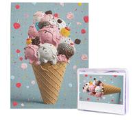 Puzzle per adulti 500 pezzi Puzzle in legno arte moderna gelato dolce puzzle impegnativo puzzle immagine personalizzata Puzzle foto personalizzato per regalo famiglia