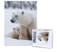 Puzzle per adulti 500 pezzi Puzzle in legno arte moderna Neve animale orso polare puzzle impegnativo immagine personalizzata Puzzle foto personalizzato per regalo famiglia