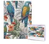 Puzzle per adulti 500 pezzi Puzzle in legno arte moderna pappagalli sui rami Puzzle impegnativi Puzzle con foto personalizzata Puzzle fotografico personalizzato per regalo famiglia