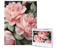 Puzzle per adulti, 500 pezzi, puzzle in legno, arte moderna, peonia, fiori, rosa, sfidanti, puzzle, immagine personalizzata, foto personalizzata, regalo famiglia