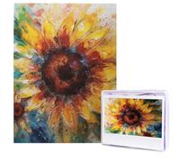 Puzzle per adulti 500 pezzi Puzzle in legno arte moderna Puzzle astratto girasole multicolore impegnativo Puzzle immagine personalizzata Puzzle fotografico personalizzato per regalo famiglia