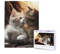 Puzzle per adulti 500 pezzi Puzzle in legno Arte moderna Puzzle bacio gatto Puzzle sfidante Puzzle personalizzato Foto Puzzle personalizzato per regalo Famiglia