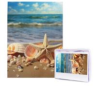 Puzzle per adulti 500 pezzi Puzzle in legno arte moderna Puzzle conchiglie sulla spiaggia sabbiosa Puzzle sfidanti Puzzle personalizzato Foto Puzzle personalizzato per regalo Famiglia