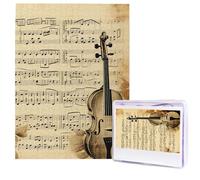 Puzzle per adulti 500 pezzi Puzzle in legno arte moderna Puzzle note musicali su carta vecchia Puzzle impegnativi Puzzle personalizzato Foto Puzzle personalizzato per regalo Famiglia