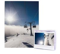 Puzzle per adulti 500 pezzi Puzzle in legno Arte moderna Puzzle Ski Lift at Sunshine Puzzle impegnativo Immagine personalizzata Puzzle fotografico personalizzato per regalo Famiglia