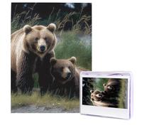 Puzzle per adulti 500 pezzi Puzzle in legno Arte moderna Puzzle Una madre e un cucciolo Orsi Puzzle impegnativi Puzzle con immagine personalizzata Puzzle fotografico personalizzato per regalo Famiglia
