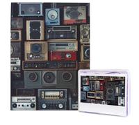 Puzzle per adulti 500 pezzi Puzzle in legno arte moderna Puzzle vintage parete di radio Boombox Puzzle sfidanti Puzzle con immagine personalizzata Puzzle fotografico personalizzato per regalo famiglia