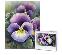 Puzzle per adulti 500 pezzi Puzzle in legno arte moderna Puzzle viola del pensiero perfezione puzzle impegnativo puzzle immagine personalizzata Puzzle foto personalizzato per regalo famiglia