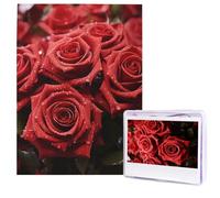 Puzzle per adulti 500 pezzi Puzzle in legno arte moderna rosa rossa puzzle sfidanti puzzle immagine personalizzata Puzzle foto personalizzato per regalo famiglia