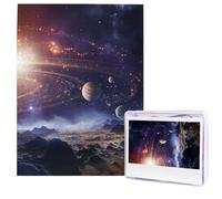 Puzzle per adulti, 500 pezzi, puzzle in legno, arte moderna, spazio esterno, galassia, universo, sfidante, puzzle, immagine personalizzata, foto, puzzle personalizzato, per regalo famiglia