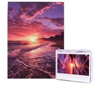 Puzzle per adulti 500 pezzi Puzzle in legno arte moderna spiaggia tramonto puzzle impegnativo puzzle immagine personalizzata puzzle foto personalizzato per regalo famiglia