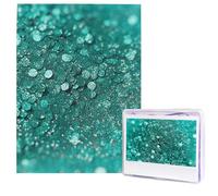 Puzzle per adulti 500 pezzi Puzzle in legno arte moderna turchese glitter puzzle impegnativi puzzle immagine personalizzata puzzle foto personalizzato per regalo famiglia