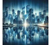 Puzzle Per Adulti 500 pezzi, puzzle per adulti Intrattenimento Creativo, puzzles 500 Pezzi per adulto Gioco impegnativo Puzzles(Paesaggio di riflessi della città)