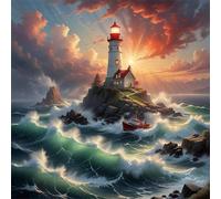Puzzle Per Adulti 500 pezzi, puzzle per adulti Intrattenimento Creativo, puzzles 500 Pezzi per adulto Gioco impegnativo Puzzles(Faro panoramico sul mare)