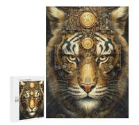 Puzzle Per Adulti 500 Pezzi Steampunk Tiger Ritratto 4 Puzzle Per Adulti: Giochi Divertenti E Regali Divertenti Per Amici E Famiglia 500 PCS