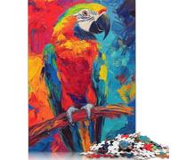 Puzzle per adulti 500 puzzle colorati Ara da dipingere Puzzle per adulti Adolescenti Puzzle in legno Giochi per famiglie Regali di compleanno di Natale (52x38cm)