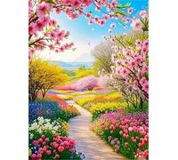 Puzzle per Adulti 60 Pezzi, impossibile puzzle 60 pezzi Sentiero del giardino primaverile, DIY Puzzles Colorato, Idea Regalo per Lei o Lui, Divertimento puzzles Adulti