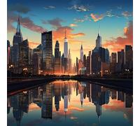 Puzzle Per Adulti 70 pezzi, puzzle per adulti Intrattenimento Creativo, puzzles 70 Pezzi per adulto Gioco impegnativo Puzzles(Riflessi della città)