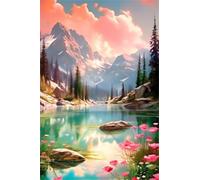 Puzzle per Adulti 700 Pezzi, Fiori del lago di montagna puzzle per adulti Intrattenimento Creativo, Gioco Impegnativo Giocattoli Decorazioni per la Famiglia