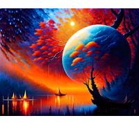 Puzzle per Adulti 700 Pezzi, Puzzles 700 pezzi adulti Sfera della barca del crepuscolo, Giochi Educativo e Giocattoli Sfida, puzzle impossibile, puzzles Decorazione Famiglia