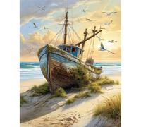Puzzle per Adulti,87x57 cm,1500 pezzi puzzle per adulti bambini, Regalo Puzzles, Collezione Educativo Creativo puzzles Paesaggio della barca sulla spiaggia