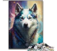 Puzzle per adulti a forma di cane Husky, puzzle impossibili per adulti, dimensioni 26x38cm, per decorazioni per la casa, allenamento del cervello e regali per le feste.