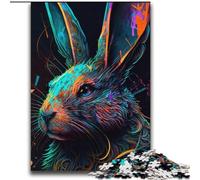 Puzzle per adulti a forma di coniglietto pasquale colorato, 2000 pezzi, adatti dai 14 anni in su, decorazione da parete, regalo di compleanno per Natale (70x100cm)