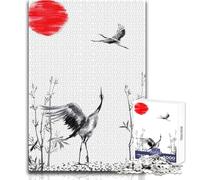 Puzzle per adulti a forma di gru giapponese, 1000 pezzi, gioco di apprendimento, sfida mentale, sorpresa premurosa per le celebrazioni, dimensioni 38x26cm