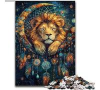 Puzzle per adulti a forma di leone, acchiappasogni, 1000 pezzi, giochi educativi, decorazioni per la casa, regalo per tutta la famiglia (26x38cm)