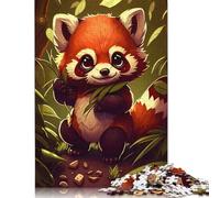 Puzzle per adulti a forma di panda rosso, 1500 pezzi, in legno riciclato al 100%, per ragazzi e ragazze, 1500 pezzi (85x57 cm)