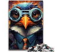 Puzzle per adulti a forma di pinguino colorato, 1000 pezzi, difficile, giocattolo educativo intellettuale decomprimibile, adatto per la decorazione della scrivania (38x26cm)