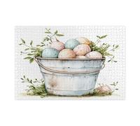 Puzzle per adulti a secchiello della fattoria di Pasqua, 1000 pezzi, divertenti uova di campagna, decorazioni per la casa e l'intrattenimento domestico