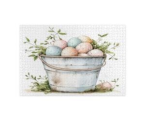 Puzzle per adulti a secchiello della fattoria di Pasqua, 1000 pezzi, divertenti uova di campagna, decorazioni per la casa e l'intrattenimento domestico