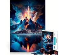 Puzzle per adulti a tema vulcano,1000 pezzi,gioco di logica,regalo,taglio di alta precisione,rilassante,attività di gruppo al chiuso (38x52cm)
