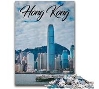 Puzzle per adulti, adolescenti, puzzle di Hong Kong per 14+, gioco di sfida unico, giochi per famiglie, regali di compleanno per Natale (dimensioni 50x70cm)