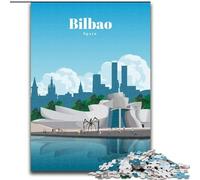 Puzzle per adulti, adolescenti, puzzle, visita Bilbao, giochi divertenti per famiglie, regali per amici e parenti per età 14+ (26x38cm) 1000 pezzi