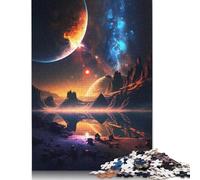Puzzle per adulti "Alba sul pianeta Cosmos" da incastrare perfettamente, fantastici puzzle per adulti, per adolescenti, 1000 pezzi (75x50 cm)
