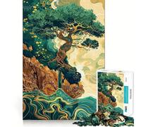 Puzzle per adulti "Albero antico e acque vorticose" da 1000 pezzi,gioco di abilità e pensiero,fustellatura di alta precisione,sfida divertente per il tempo libero (38x52cm)