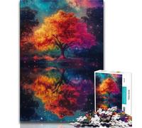 Puzzle per adulti Albero della vita 1000 pezzi Difficile, giocattolo educativo intellettuale decomprimibile Adatto per la decorazione della scrivania (38x26cm)