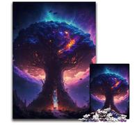 Puzzle per adulti "Albero della vita" del mondo cosmico, 1000 pezzi, gioco interattivo per famiglie, sfida per il cervello, giocattolo educativo, 26X38CM/10,23x14,96 pollici.
