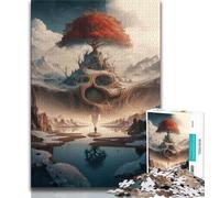 Puzzle per adulti Albero della vita del paradiso Puzzle da 1000 pezzi, giocattoli educativi per l'apprendimento Giochi per famiglie Regali per amici e parenti (dimensioni 38x26cm)