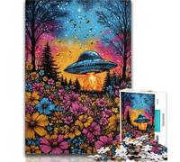 Puzzle per adulti Alien UFO 1000 pezzi per adolescenti, regali, giochi educativi, decorazione per la casa, collezione di artisti, belle arti 50x75cm