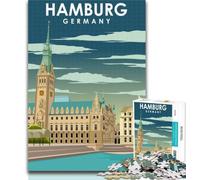 Puzzle per adulti Amburgo Germania Arte Puzzle da 1000 pezzi per adolescenti, allena il tuo cervello e le tue mani Regalo di compleanno, regali 75x50cm