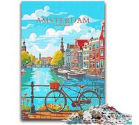 Puzzle per adulti Amsterdam Travel 2000 pezzi, arte interessante, riduzione dello stress, lista dei desideri con Babbo Natale per età 14 anni 2000 pezzi (70x100cm)
